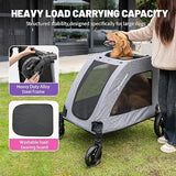 EchoSmile XL Extra Large Dog Stroller - Adjustable Handles,Lightweight Folding Pet T2602P306343