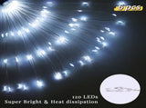 White 6-pack 120 LED 8-Mode Solar Fireworks Light, Outdoor Garden Waterproof Fireworks Light, Used 28148567