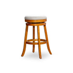 ZUN 30" Bar Stool, Natural Finish, Beige Fabric Seat B04660659