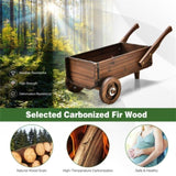 ZUN Wooden Wagon Planter Box 84769035