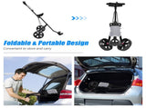 6lbs Lightweight Golf Push Cart - Steel Frame, Foldable Design, 9.5" Ball Bearing Wheels 93263039