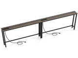 2Pcs 78.74"x5.91"x31.10" Console Table, MDF with Melamine Veneer & Iron Frame, with Power Outlet, 66330565