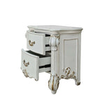 ZUN 2 Drawers Nightstand with Oversized Scrolled Leg, Antique Pearl B016P257256