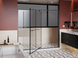 56-60.in W x 72.in H Pivot Shower Door, 1/4 inch Thick Clear Tempered Glass Swing Shower Door with W3048P353738