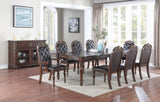 Formal 1pc Dining Table w 2x Leaves Only Brown Finish Antique Design Rubberwood Large Family Dining B011138667