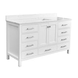 60'' Bathroom Vanity, Freestanding Vanity Top with Single basin Solid Wood Frame Bathroom Storage W1059P338728