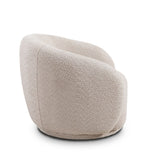 Swivel Accent Chair, Boucle Fabric Upholstered Barrel Chair, Single Sofa Single Armchair for Living W2664P263295