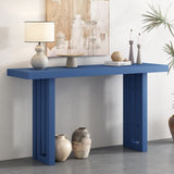 U_STYLE Uniquely Designed Oak Veneer Console Table with Distinctive Side Shapes, Suitable for N711P170550V