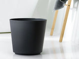 Soft Touch Ribbed Plastic 1.98 Gallon Black Trash Can 58706538