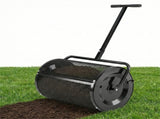 27"16" Lawn Fertilizer Spreader with Diamond Mesh Clump-Free Garden Compost Spreader - Black 02053492