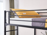 198*143*182cm With Table Shelf Elevated Bed Iron Bed Black 26471128