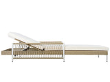 TOPMAX Outdoor All-Weather PE Rattan Chaise Lounge, Minimalist Patio Wicker Lounge Chair with 6 Gear 74526825