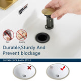 Sink Faucet With Deck Plate Waterfall Nickel Gold with Pop Up Drain and Supply Lines Bathroom W1932P180751