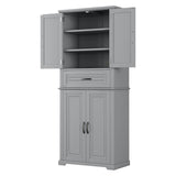 ZUN Bathroom Storage Cabinet with Multi-Functional Storage Space, Drawer with Slide Rails, Adjustable N759P241667E