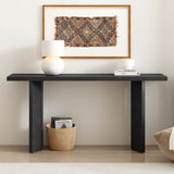 U_STYLE Stylish Console Table with Pine Veneer Geometric Legs,Suitable for Living Room, Study N711P289142B