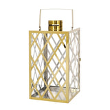 ZUN ANTON 18"H STAINLESS STEEL LANTERN 72189.00GLD