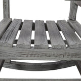 Wooden Oversized Porch Rocker Chair With Wide Seat and Tall Backrest,High Back Smooth Rocking Chairs 21024321