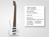 44 Inch GIB 6 String H-H Pickup Laurel Wood Fingerboard Electric Bass Guitar 52936419