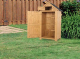 Fir wood Arrow Shed with Single Door Wooden Garden Shed Wooden Lockers Wood Color 04590997