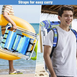 1pc Folding Beach Chair, 4 Position Portable Backpack Foldable Camping Chair with Headrest Cup 33362615