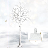 White 5FT LED Birch Tree - Lifelike Bark 72 Lights Flexible Branches 7.2ft Cord for Christmas 19442660