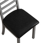 ZUN Metal Dining Chairs Set of 4, Steel Legs and PU Leather Seats, High Back Armless Dining Chairs, for W757P232719