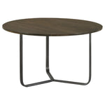 ZUN Natural and Gunmetal Top Accent Table B062P153907