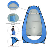 1-2 Person Portable Pop Up Toilet Shower Tent Changing Room Dressing Tent Camping Shelter Blue 44208910