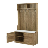 Wood Coat Rack, Storage Shoe Cabinet, with Clothes Hook, with Sponge Pad Product, Multiple Storage 03980719