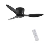 ZUN 42" Flush Mount Ceiling Fan without light, 3 Reversible Blades, with 6 Speeds Reversible DC 15878211