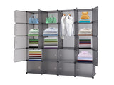 20 Cube Organizer Stackable Plastic Cube Storage Shelves Design Multifunctional Modular Closet 89154546
