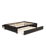 FULL BED WITH TWIN SIZE TRUNDLE AND TWO DRAWERS FOR ESPRESSO COLOR W69732768
