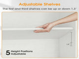 5-Tier Bookshelves with Adjustable Shelves, Floor Standing Bookcase for Home & Office Storage, White 99615046
