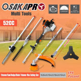 12 in 1 Multi-Functional Trimming Tool, 52CC 2-Cycle Garden Tool System with Gas Pole Saw, Hedge W46558451
