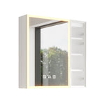White Particleboard LED Mirror Cabinet , LED Mirror Cabinet with 1 Glass Mirror 38110483