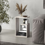 Everet 25" High 3-Tier Side Table Concrete Gray - White B200P286975