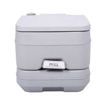 ZUN Lightweight Portable Toilet, 2.6 Gallon Flushable Camping Toilet, Sanitary Outdoor Travel Toilet for W2181P154818