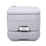 ZUN Lightweight Portable Toilet, 2.6 Gallon Flushable Camping Toilet, Sanitary Outdoor Travel Toilet for W2181P154818