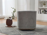 25.2 "Wide Modern Chenille Cushioned Armless Metal Base 360&deg Swivel Chair with Pillow, Suitable W3118P253949