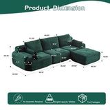 Modern Memory Foam Compressed Sofa,Large Sectional Couches for Living Room,Pet-Friendly Cloud 89136012