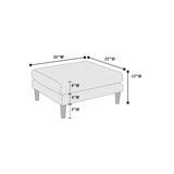 Beautiful Mineral Color Ottoman Morgan Fabric 1pc Ottoman Soft Cushion Wood Legs Living Room B011P281450