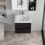 30" Floating Bathroom Vanity with Sink, Modern Wall-Mounted Bathroom Storage Vanity Cabinet with W1573P152692