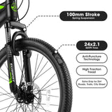 ZUN A24299 24 inch Mountain Bike Bicycle for Adults Aluminium Frame Bike Shimano 21-Speed with Disc W1856138245