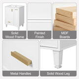 24" Bathroom Vanity with Sink, Bathroom Cabinet with Door Shelf, Deep Drawer, 2-Tier Pull-Out N759P269734K