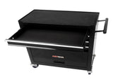 4 DRAWERS MULTIFUNCTIONAL TOOL CART WITH WHEELS-BLACK W110280935