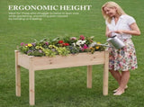 Raised Garden Bed - Cedar Planter with Non-Woven Liner, Bottom Drainage,-Inch Height, 48 x 24 x 49167473