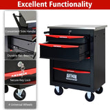 ZUN 4 Drawers Multifunctional Tool Cart with Wheels,Metal Rolling Tool Cart Storage for Garage Workshop W1102P245246