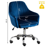 ZUN Accent chair Modern home office leisure chair with adjustable velvet height and adjustable casters W1521108570