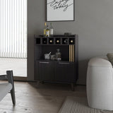 Yucca Bar Cabinet Wine Storage & Display, Wengue B128P263714