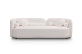 Luxury Modern Sofa Couch for Living Room, White Boucle Upholstered Cloud Couch for Apartment Home W2664P233000